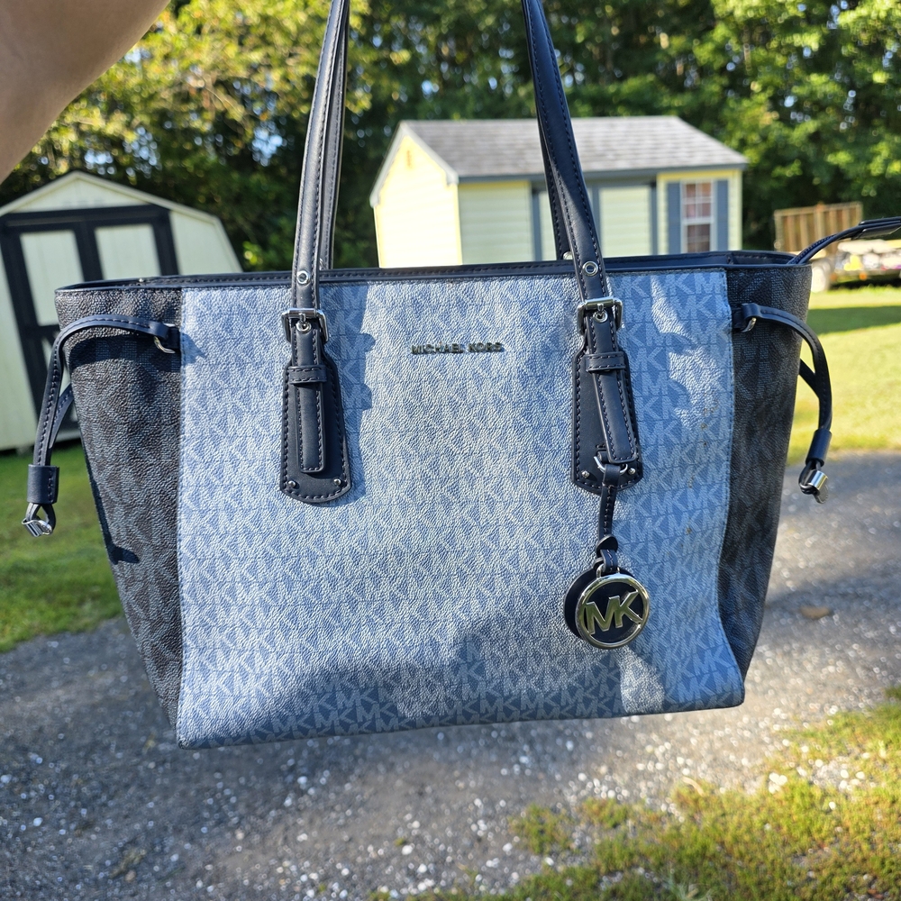 Michael Kors Blue and Black Women's Bag